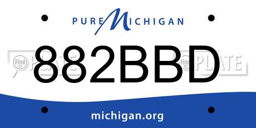 882BBD Michigan License Plate