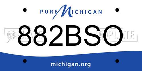 882BSO Michigan License Plate