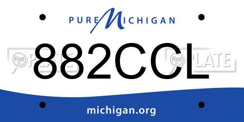 882CCL Michigan License Plate