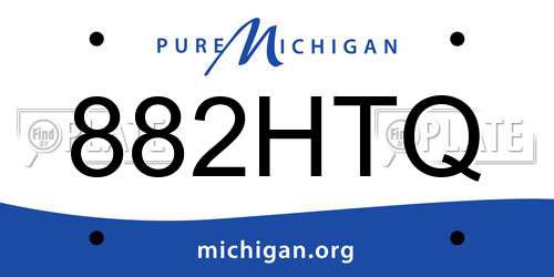 882HTQ Michigan License Plate