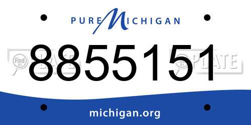 8855151 Michigan License Plate