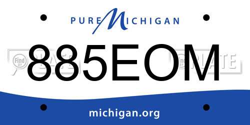 885EOM Michigan License Plate