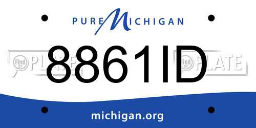 8861ID Michigan License Plate