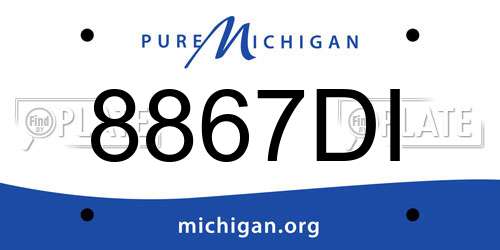 8867DI Michigan License Plate