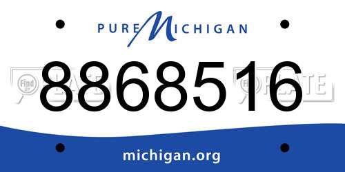 8868516 Michigan License Plate
