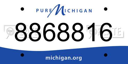 8868816 Michigan License Plate
