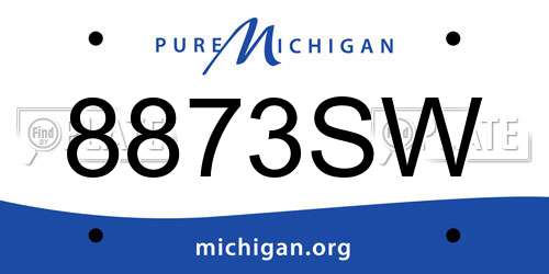 8873SW Michigan License Plate
