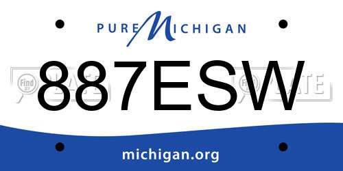 887ESW Michigan License Plate