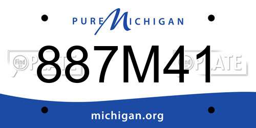 887M41 Michigan License Plate