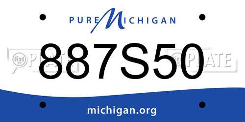 887S50 Michigan License Plate