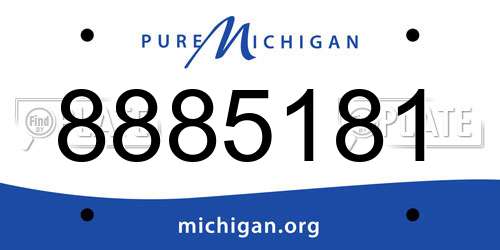 8885181 Michigan License Plate
