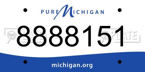 8888151 Michigan License Plate