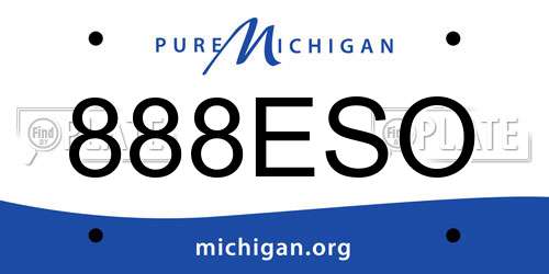 888ESO Michigan License Plate