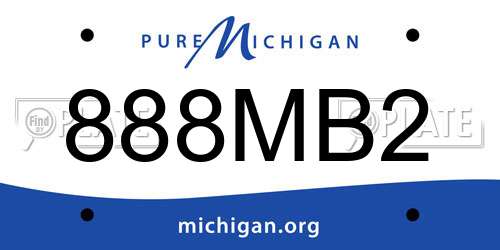 888MB2 Michigan License Plate
