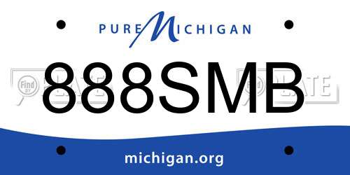 888SMB Michigan License Plate