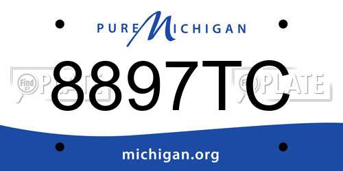 8897TC Michigan License Plate