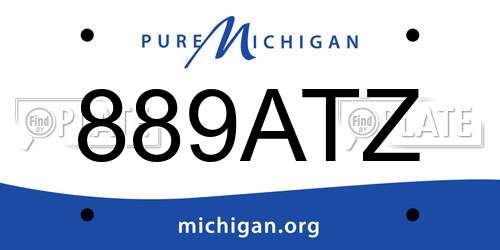 889ATZ Michigan License Plate