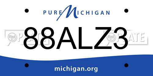 88ALZ3 Michigan License Plate