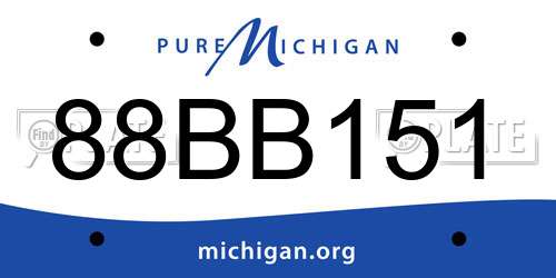 88BB151 Michigan License Plate