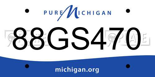 88GS470 Michigan License Plate
