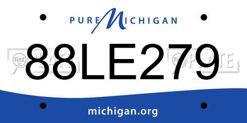 88LE279 Michigan License Plate