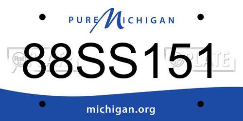 88SS151 Michigan License Plate