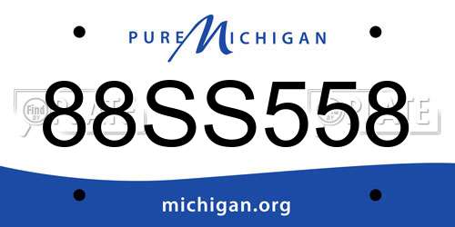 88SS558 Michigan License Plate
