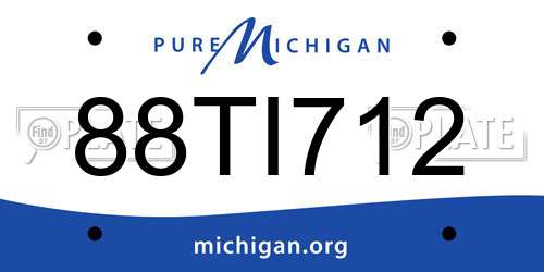 88TI712 Michigan License Plate