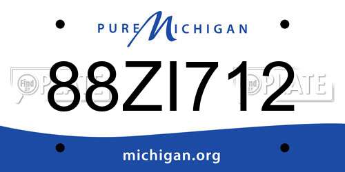 88ZI712 Michigan License Plate