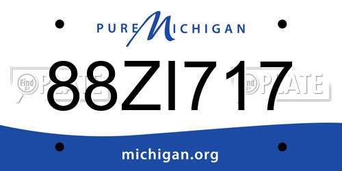 88ZI717 Michigan License Plate