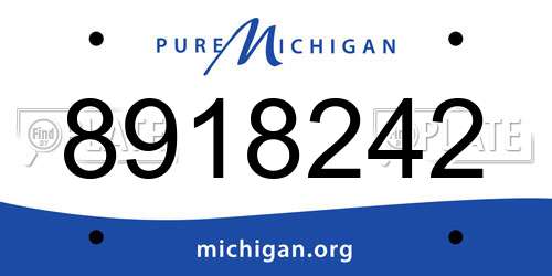 8918242 Michigan License Plate