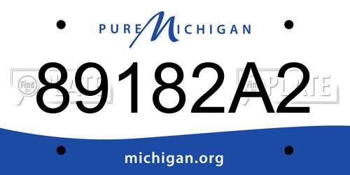 89182A2 Michigan License Plate