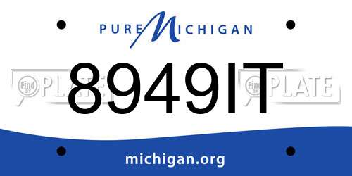 8949IT Michigan License Plate
