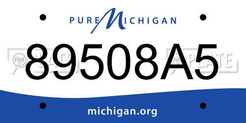89508A5 Michigan License Plate