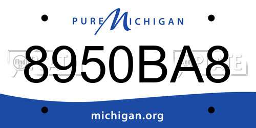 8950BA8 Michigan License Plate