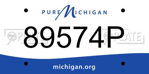 89574P Michigan License Plate