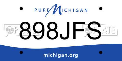 898JFS Michigan License Plate