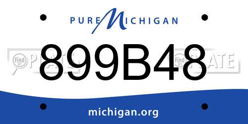 899B48 Michigan License Plate