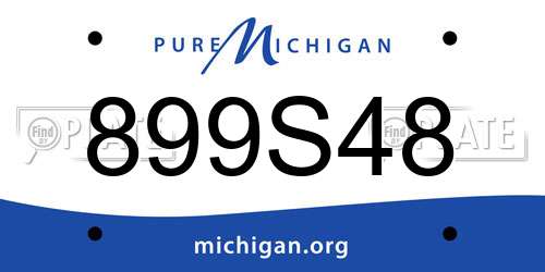 899S48 Michigan License Plate