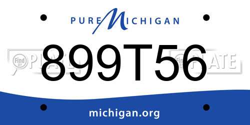899T56 Michigan License Plate