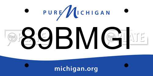 89BMGI Michigan License Plate
