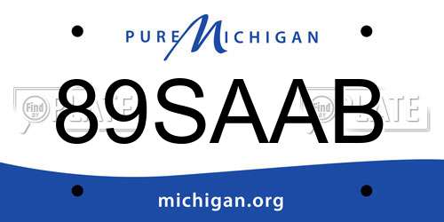 89SAAB Michigan License Plate