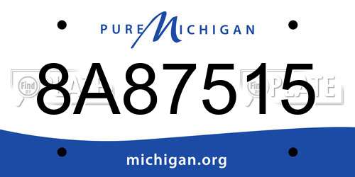 8A87515 Michigan License Plate