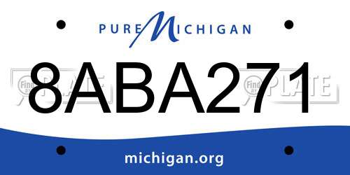 8ABA271 Michigan License Plate