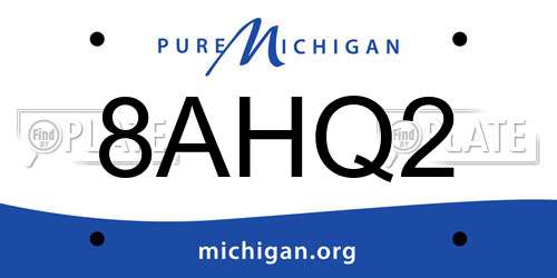 8AHQ2 Michigan License Plate
