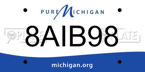 8AIB98 Michigan License Plate