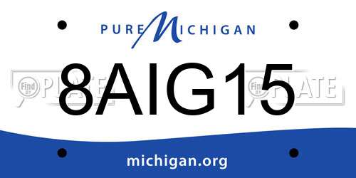 8AIG15 Michigan License Plate