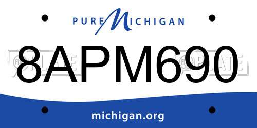 8APM690 Michigan License Plate