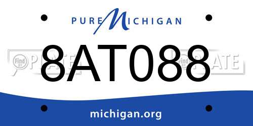 8AT088 Michigan License Plate