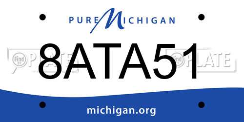 8ATA51 Michigan License Plate